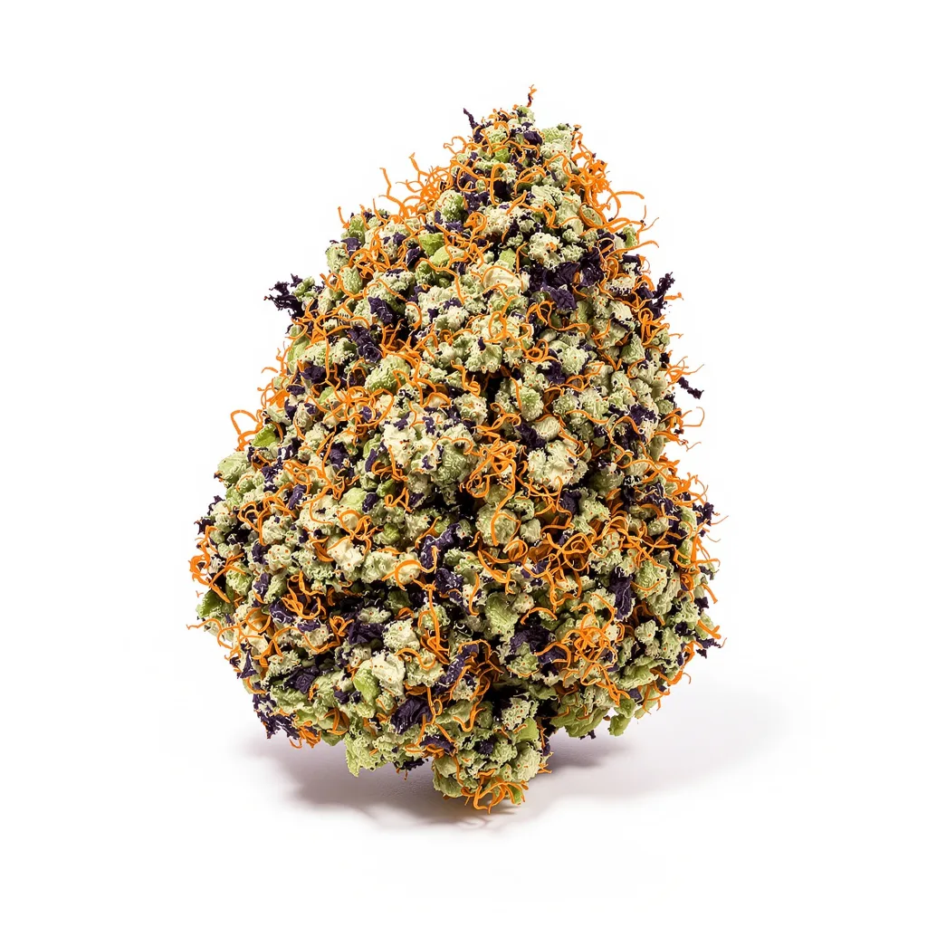 Alien Rift 65% indica / 35% sativa — flor con tricomas visibles