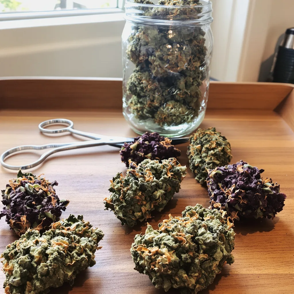 Alien Rift 65% indica / 35% sativa — flor con tricomas visibles