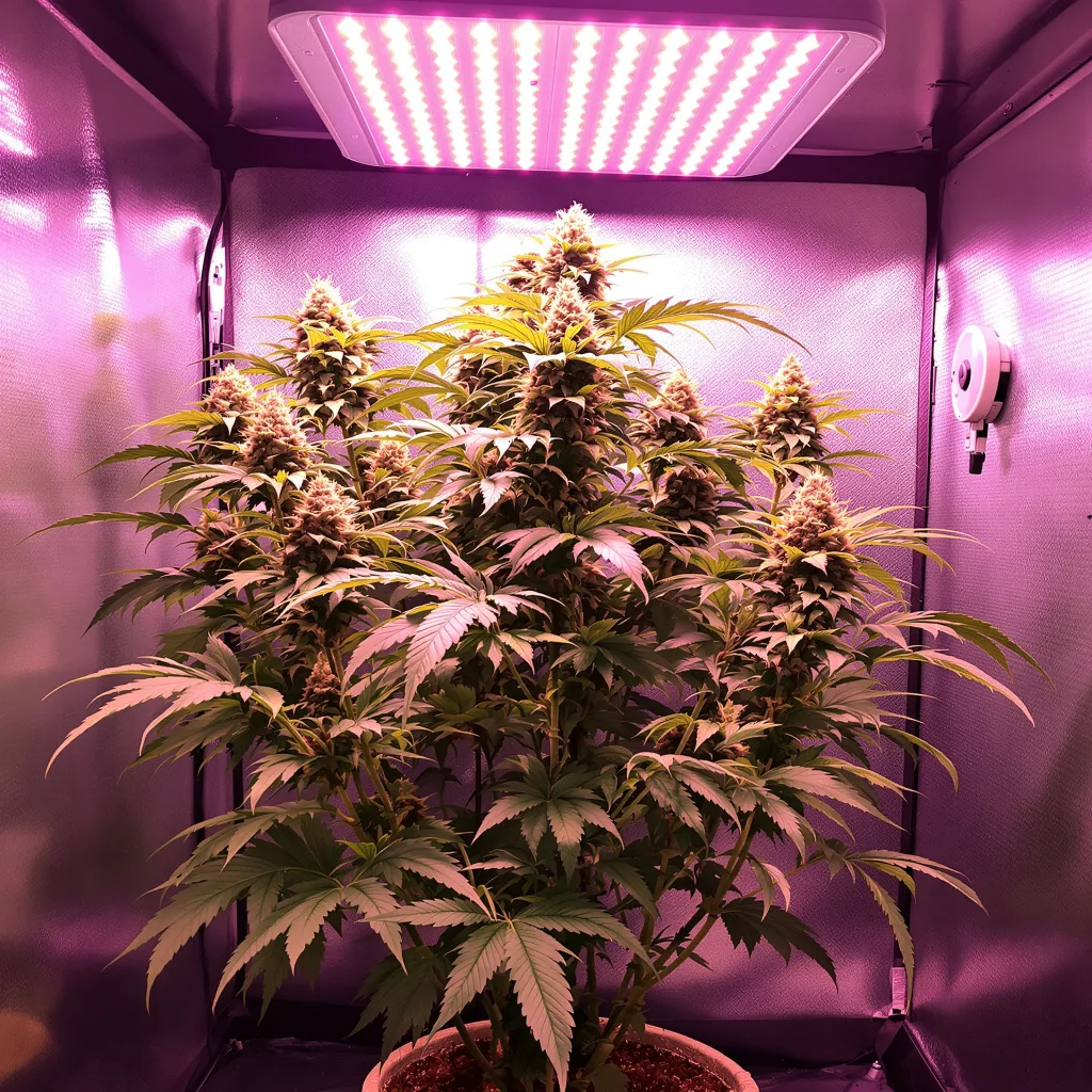Planta de cannabis Alien Rock Candy en fase de floración — 60-100 cm autofloración