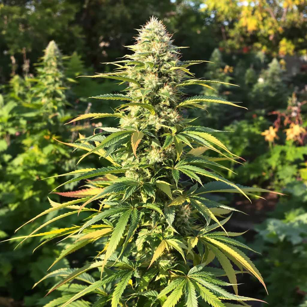 Alien Rock Candy 41% indica / 59% sativa — flor con tricomas visibles