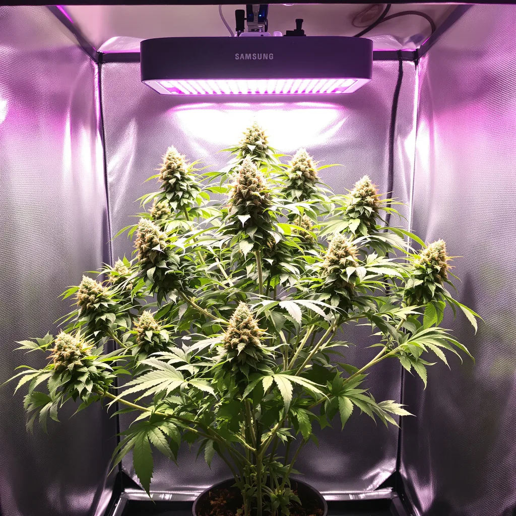 Planta de cannabis Alien Rock Candy en fase de floración — 120-180 cm feminizada