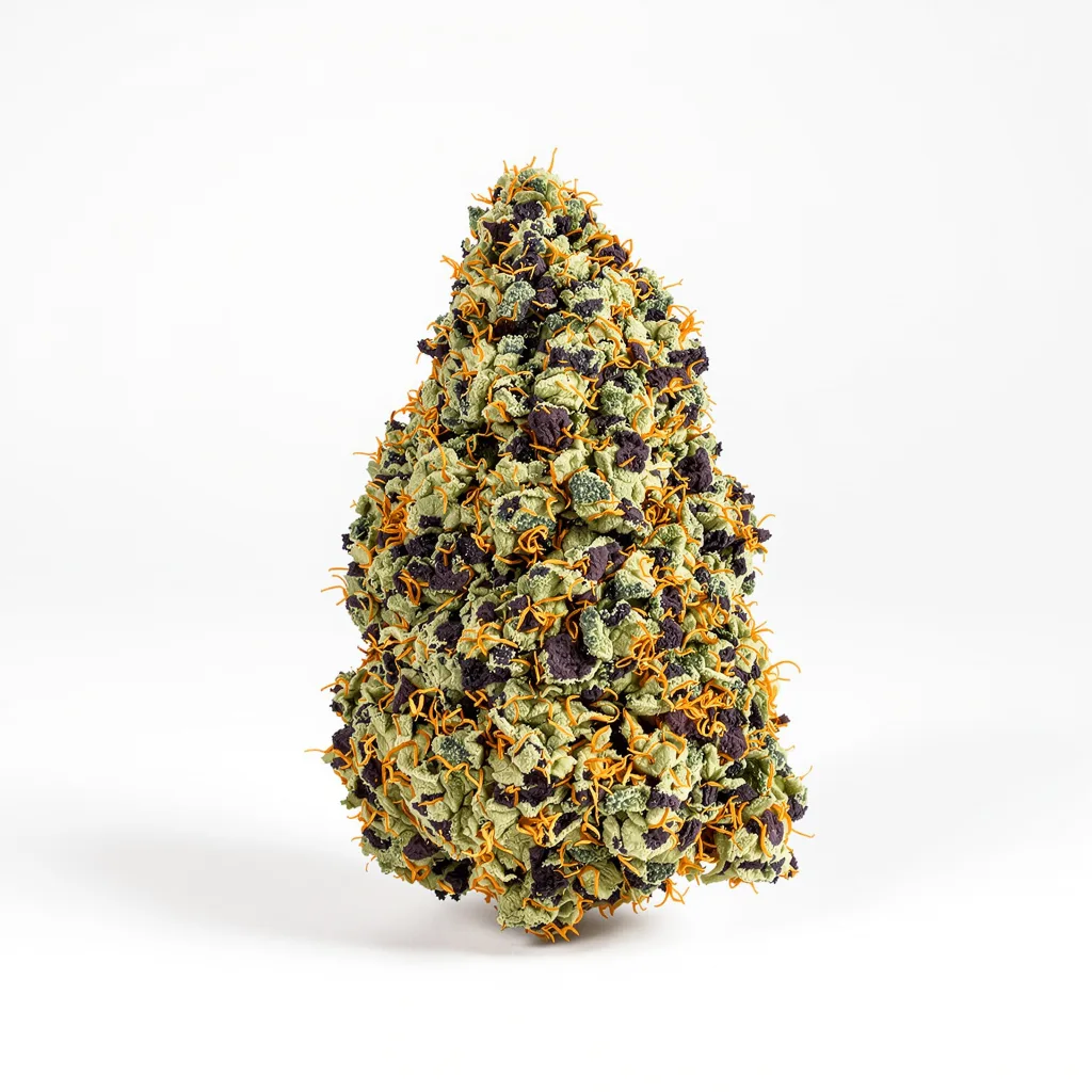 Aliens On Moonshine 85% indica / 15% sativa — flor con tricomas visibles