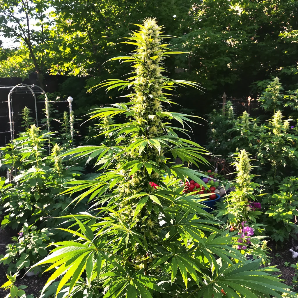 Allen Wrench 20% indica / 80% sativa — flor con tricomas visibles