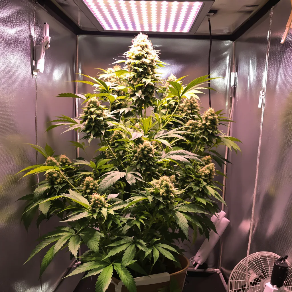 Planta de cannabis Alpine Blue en fase de floración — 120-180 cm feminizada