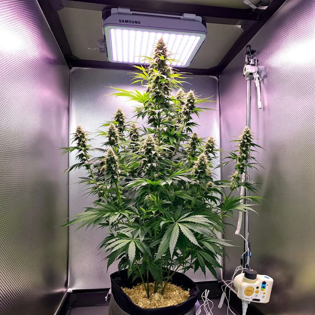 Planta de cannabis American Haze en fase de floración — 150-200 cm feminizada
