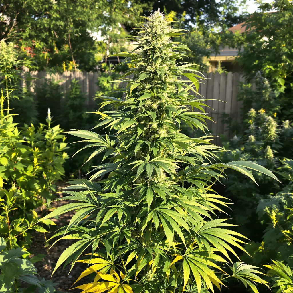 American Haze 16% indica / 84% sativa — flor con tricomas visibles