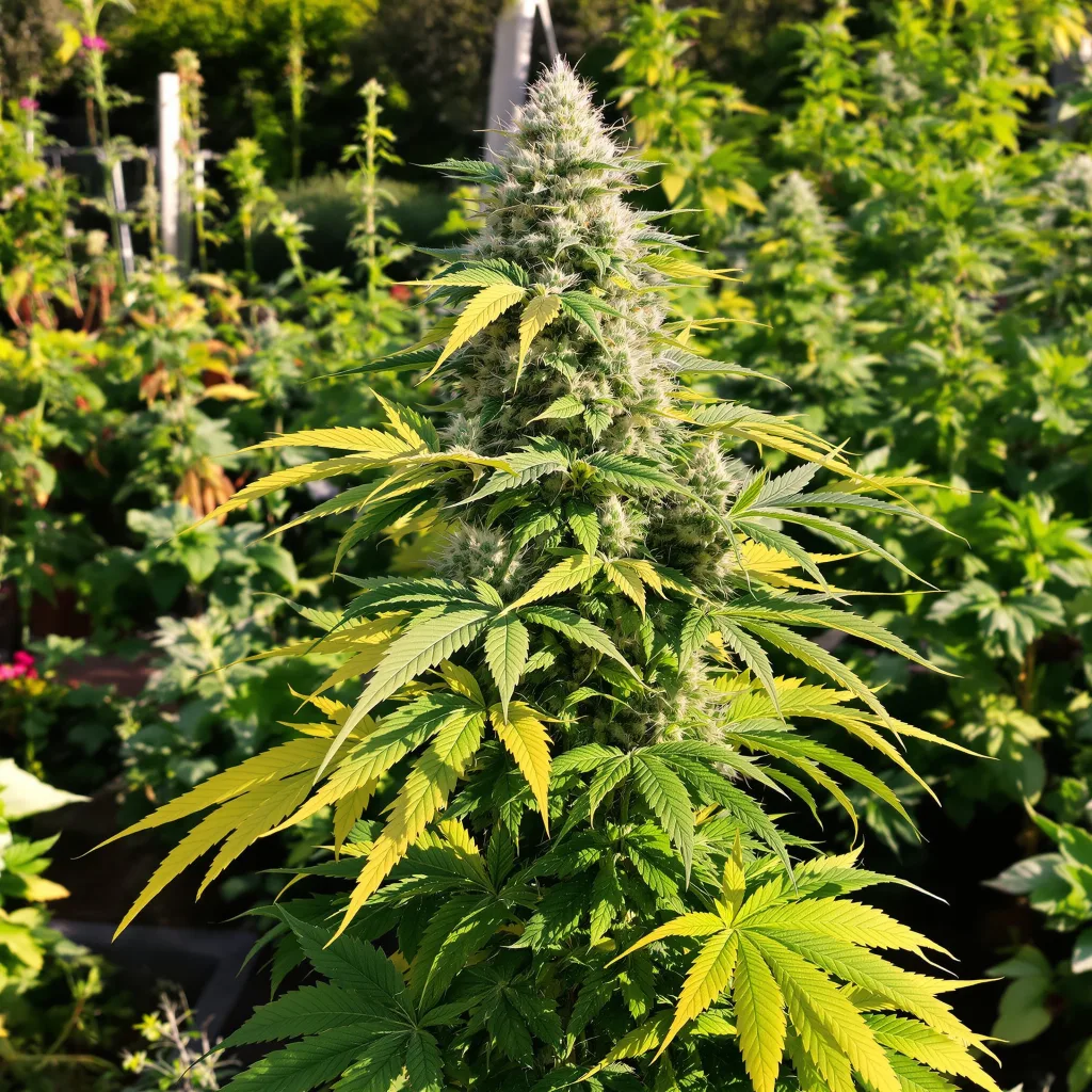 American Strain Mixpack 35% indica / 65% sativa — flor con tricomas visibles
