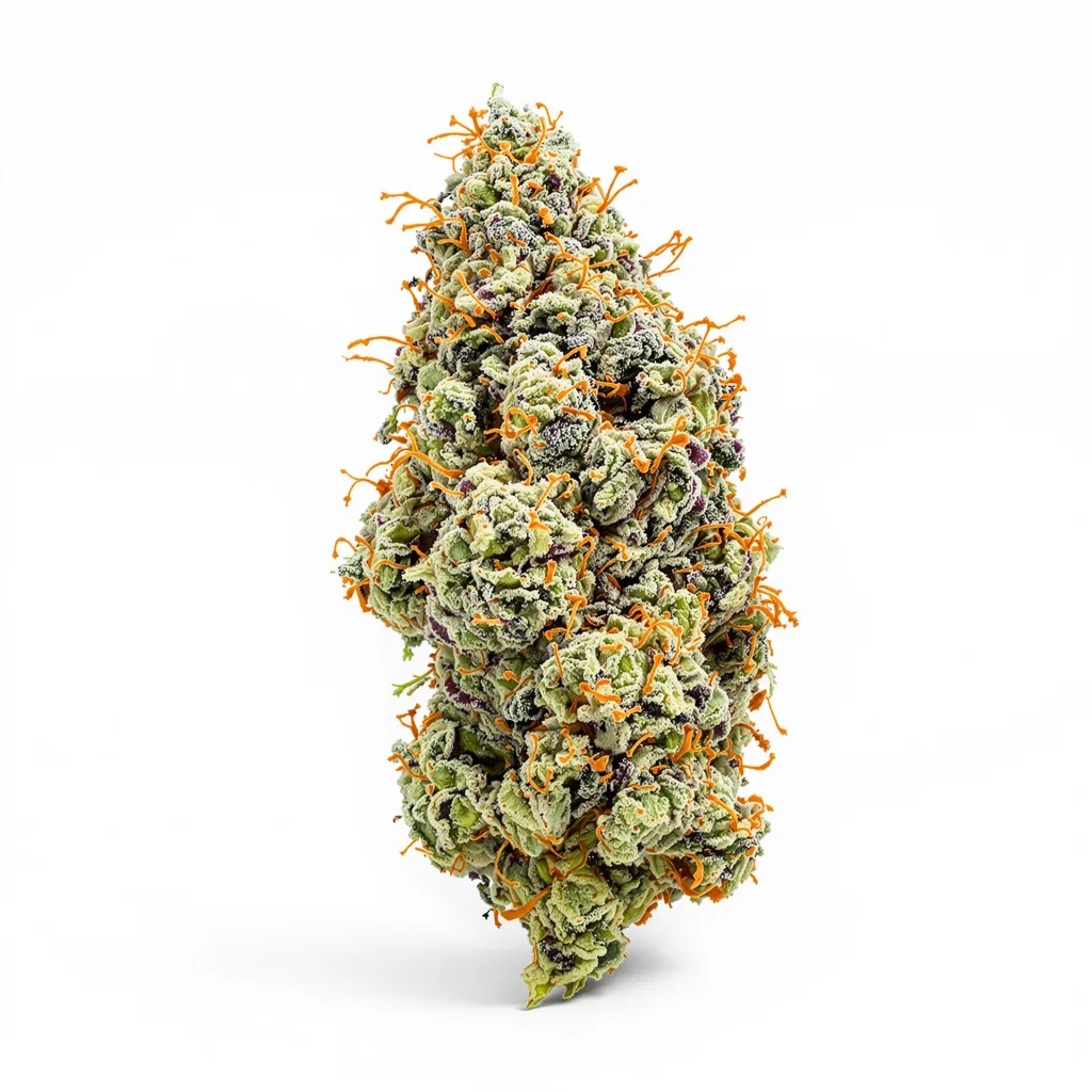 American Strains Pack 40% indica / 60% sativa — flor con tricomas visibles