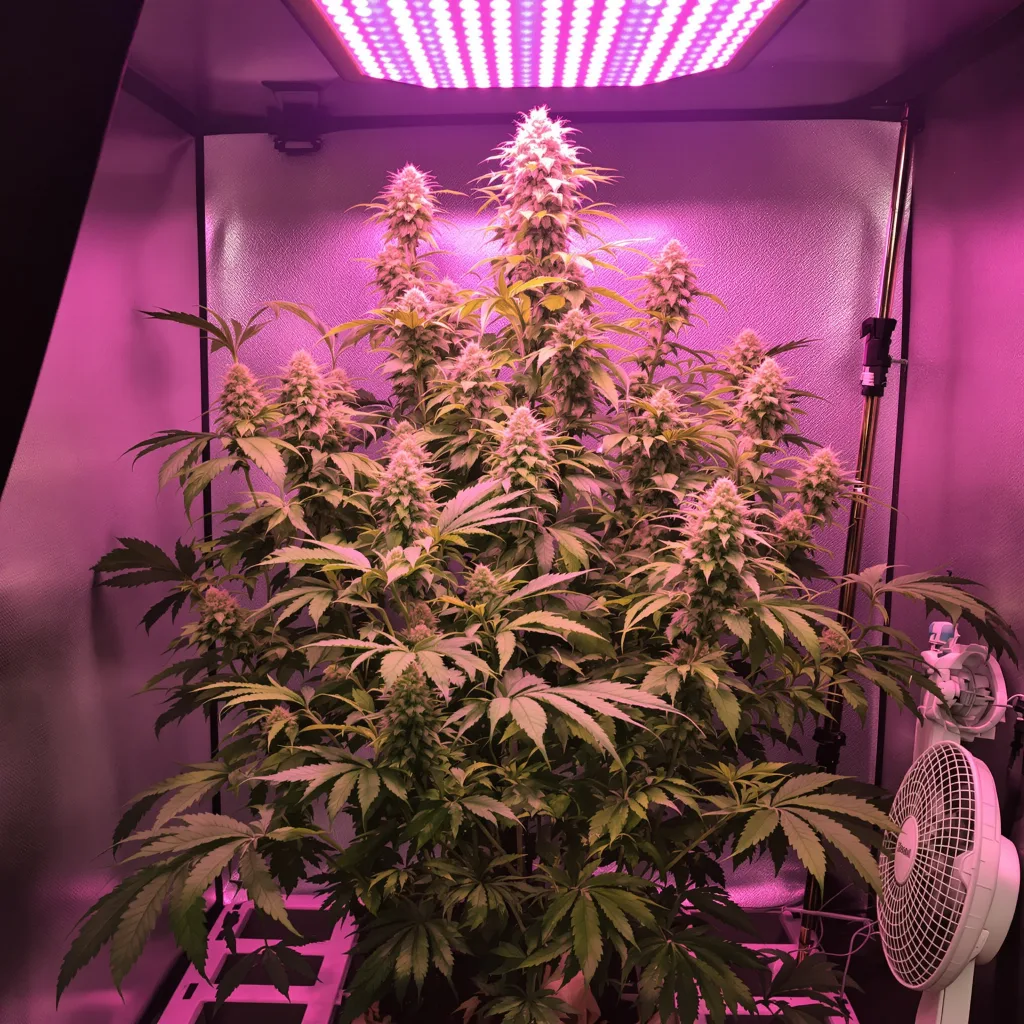 Planta de cannabis Amherst Diesel en fase de floración — 150-200 cm feminizada
