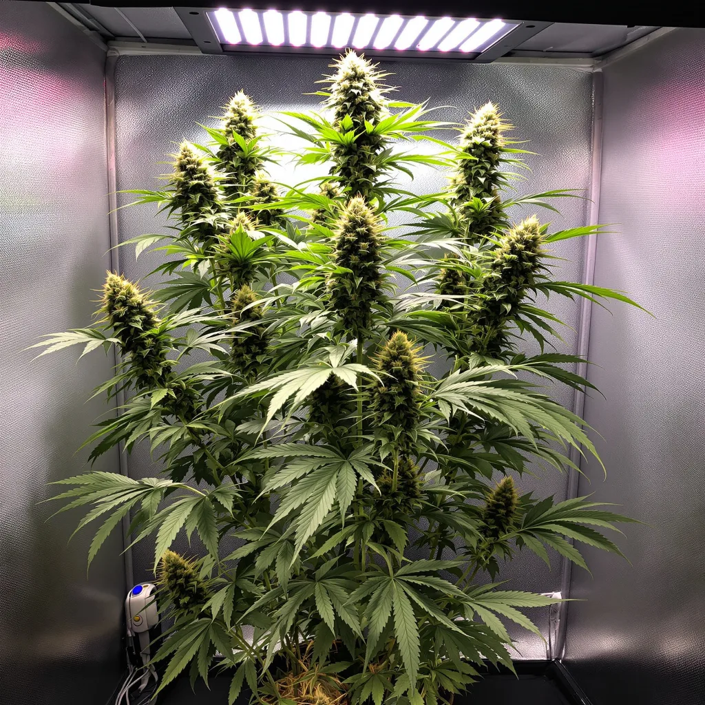 Planta de cannabis Amnesia en fase de floración — 60-100 cm autofloración