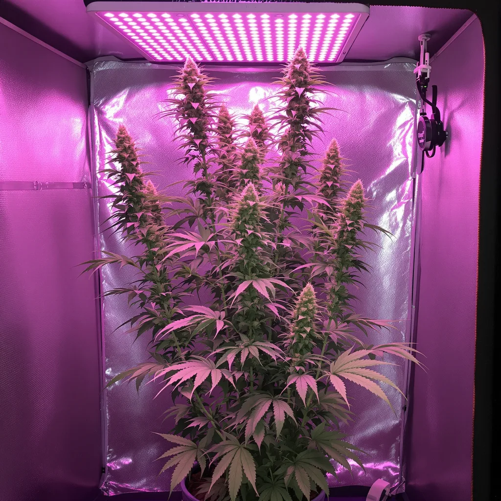 Planta de cannabis Amnesia Haze en fase de floración — 60-100 cm autofloración