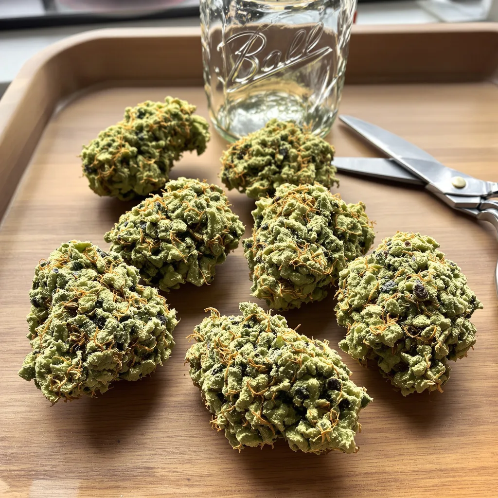 Amnesia Haze 12% indica / 88% sativa — flor con tricomas visibles