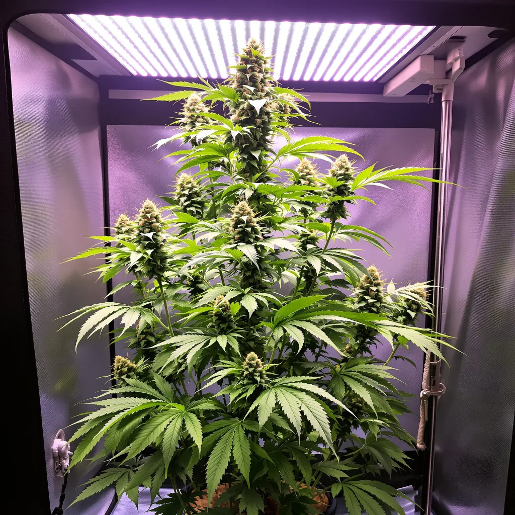 Planta de cannabis Amnesia Haze en fase de floración — 150-200 cm feminizada