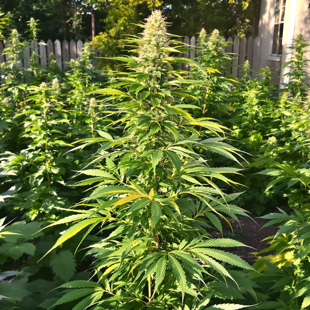 Amnesia Haze 12% indica / 88% sativa — flor con tricomas visibles