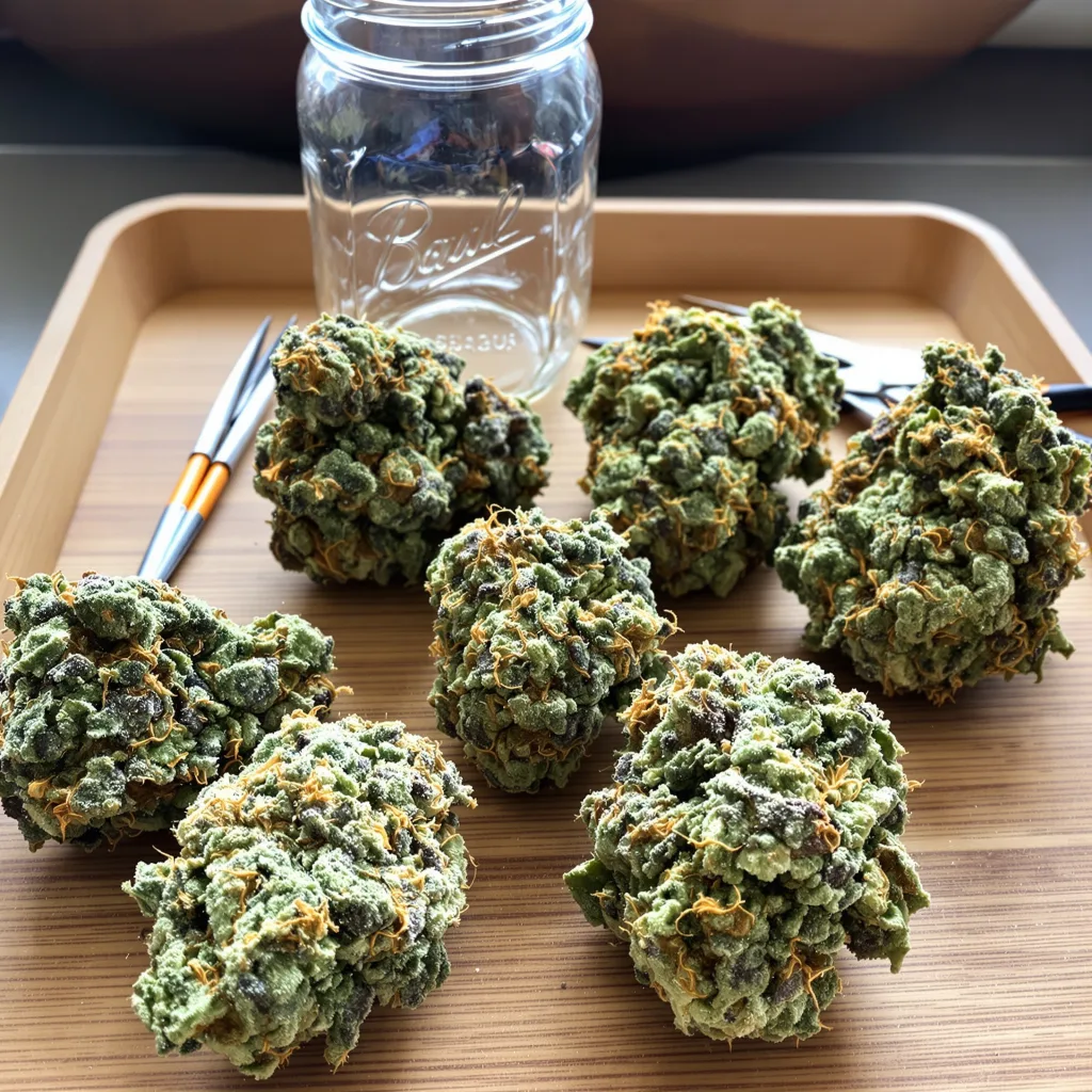 Amsterdam 62% indica / 38% sativa — flor con tricomas visibles