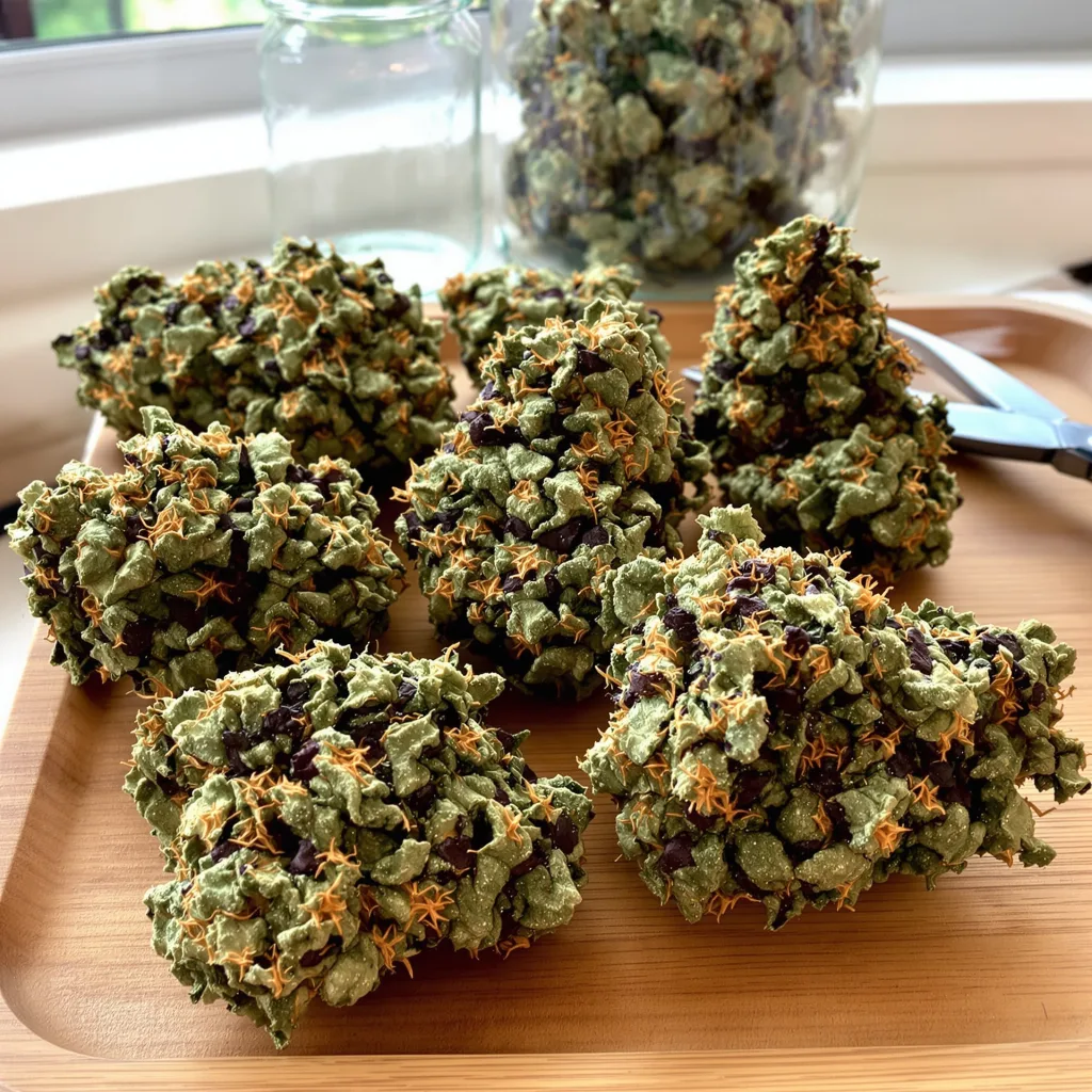 Ancient Kush 78% indica / 22% sativa — flor con tricomas visibles