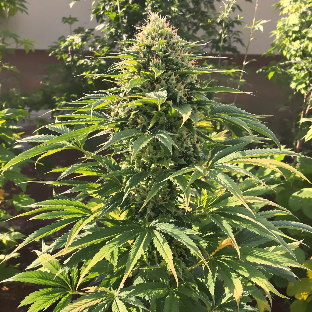 Ancient Kush 78% indica / 22% sativa — flor con tricomas visibles