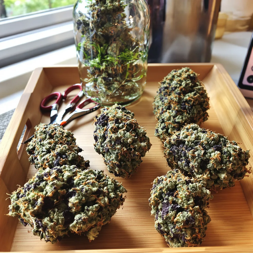 Angel OG 89% indica / 11% sativa — flor con tricomas visibles