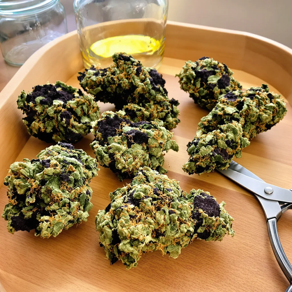 Animal Cookies 78% indica / 22% sativa — flor con tricomas visibles
