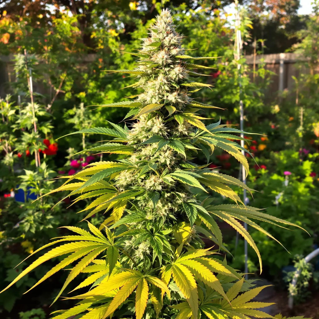 Ape Shit 44% indica / 56% sativa — flor con tricomas visibles