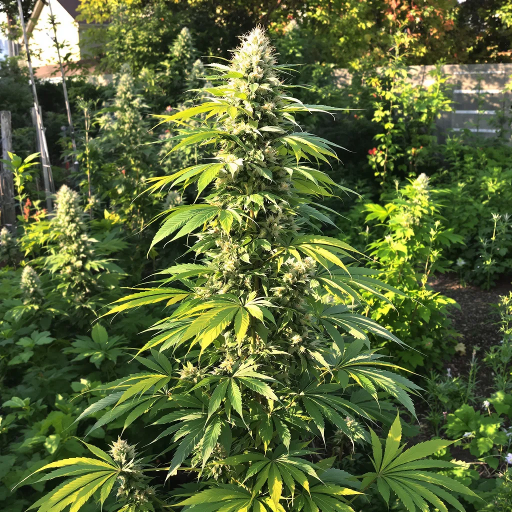 Apollo 13 5% indica / 95% sativa — flor con tricomas visibles