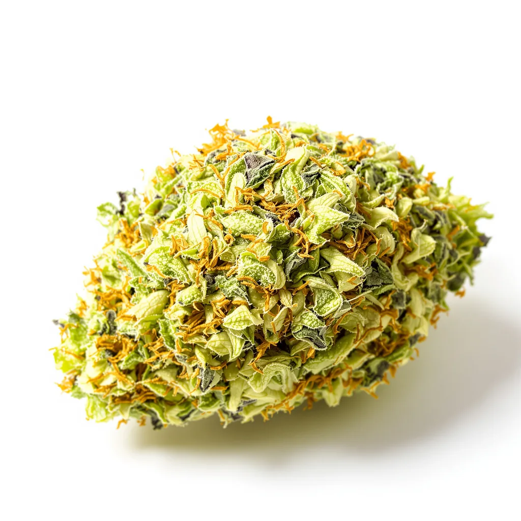 Apollo 13 5% indica / 95% sativa — flor con tricomas visibles