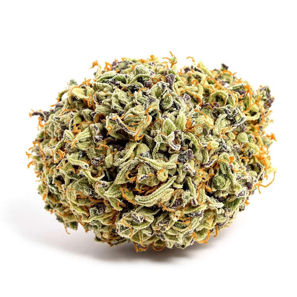 Apple Betty 38% indica / 62% sativa — flor con tricomas visibles