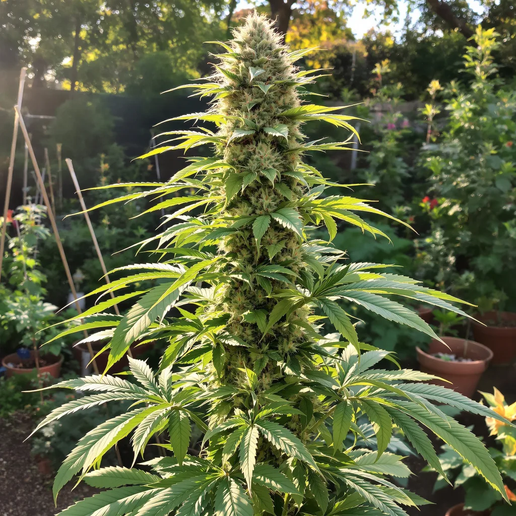 Apple Mintz 36% indica / 64% sativa — flor con tricomas visibles