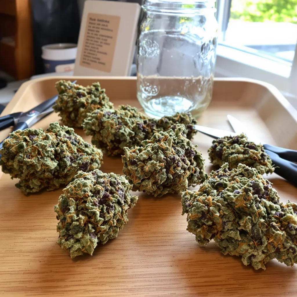 Apple Tarts 85% indica / 15% sativa — flor con tricomas visibles