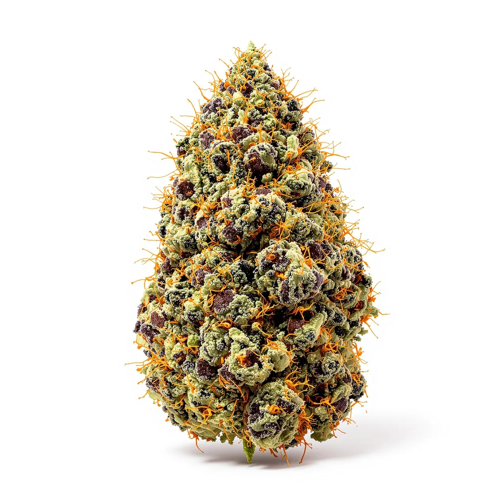 Apple Tarts 85% indica / 15% sativa — flor con tricomas visibles