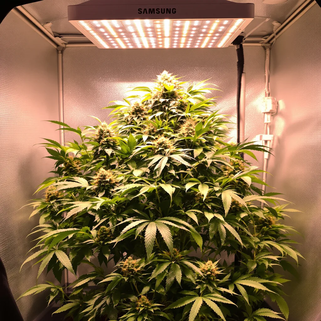Planta de cannabis Appleberry en fase de floración — 60-100 cm autofloración