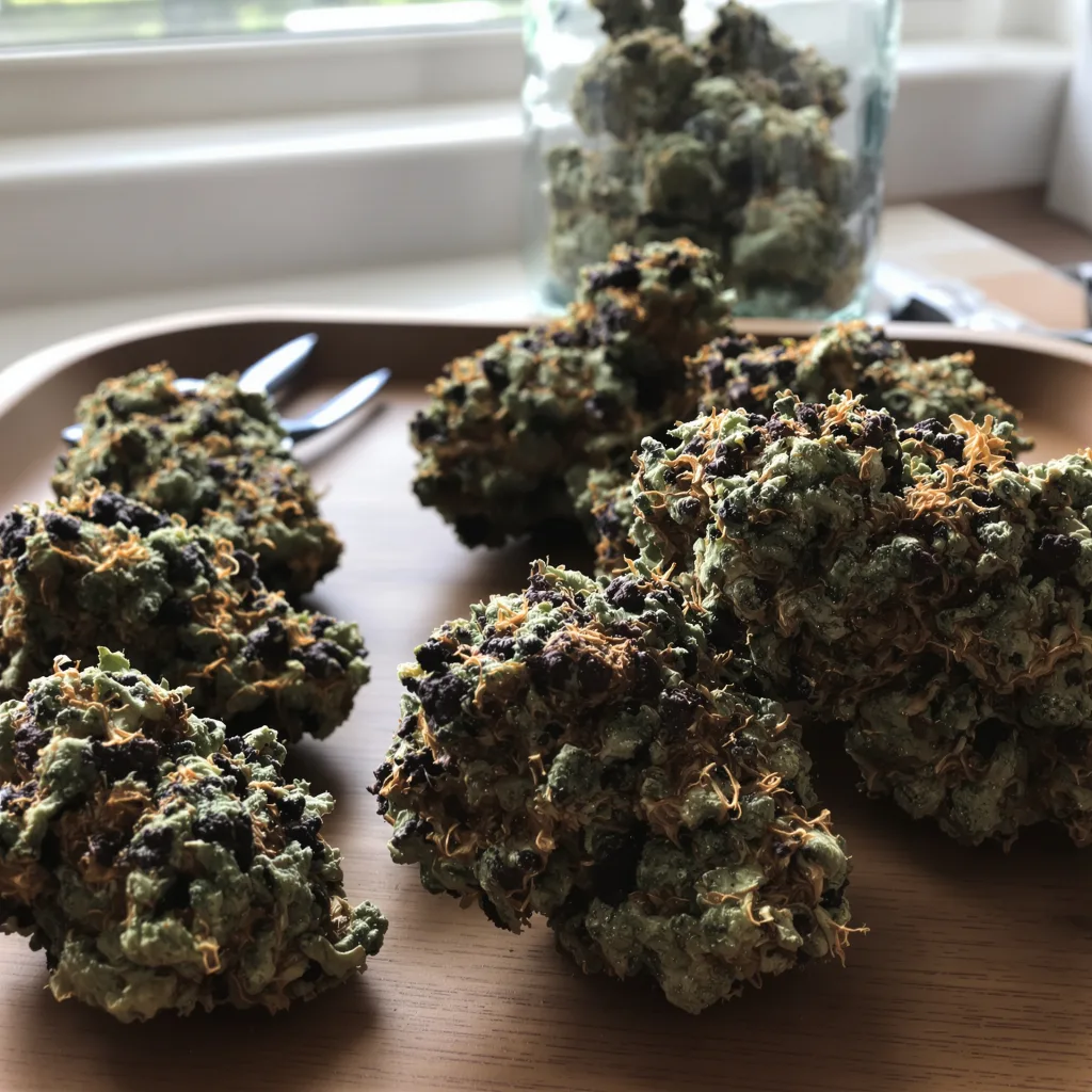 Appleberry 89% indica / 11% sativa — flor con tricomas visibles