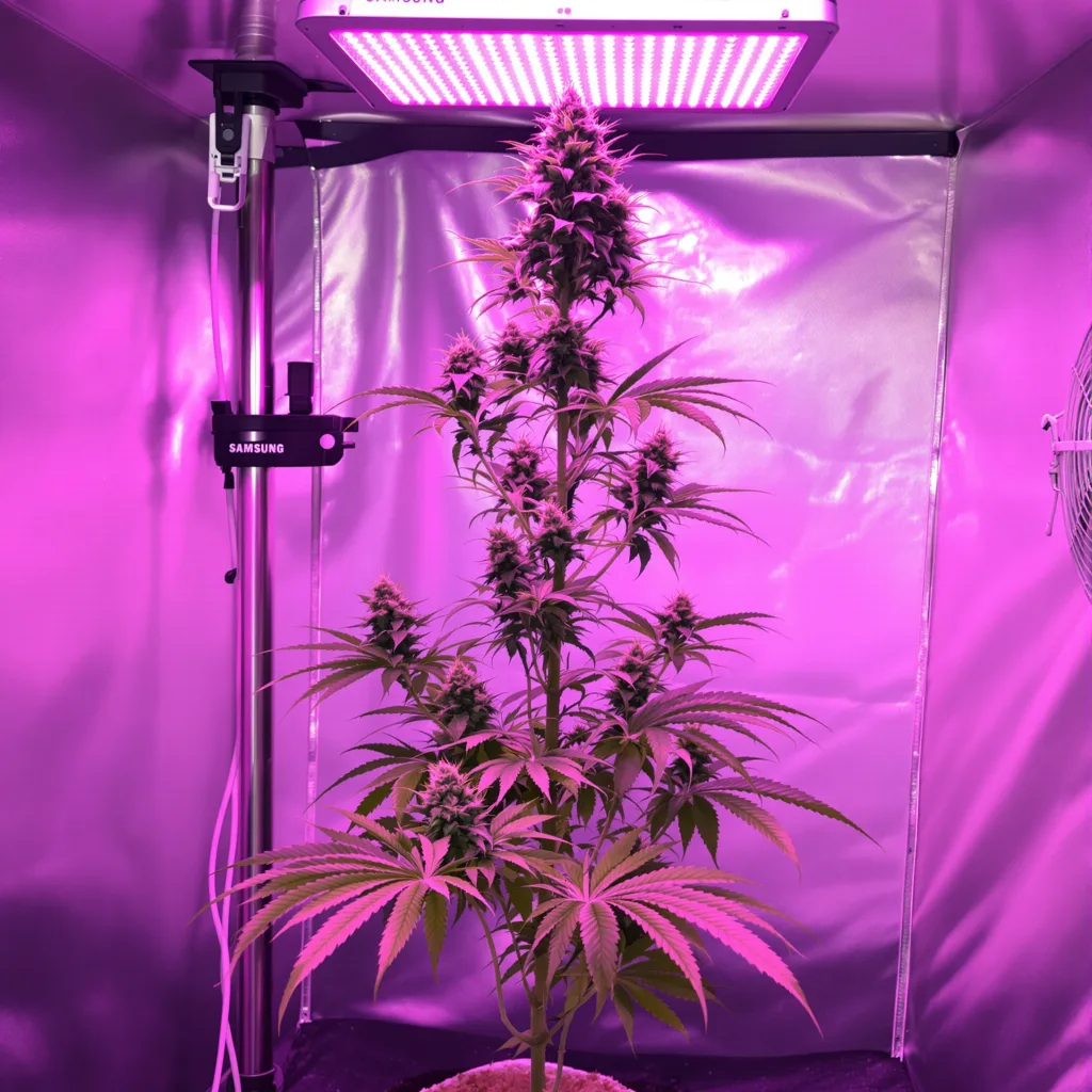 Planta de cannabis Arctic Sun en fase de floración — 150-200 cm feminizada