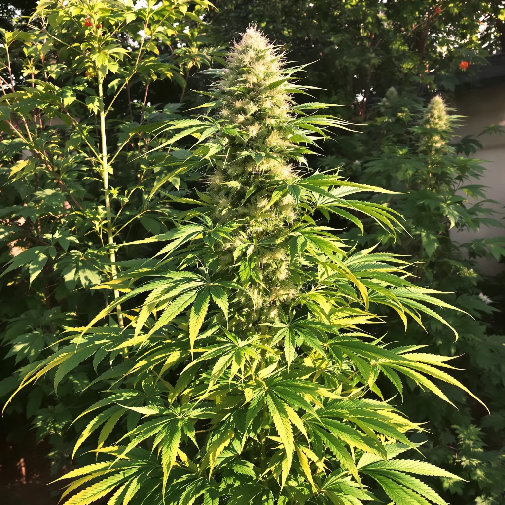 Arctic Sun 24% indica / 76% sativa — flor con tricomas visibles