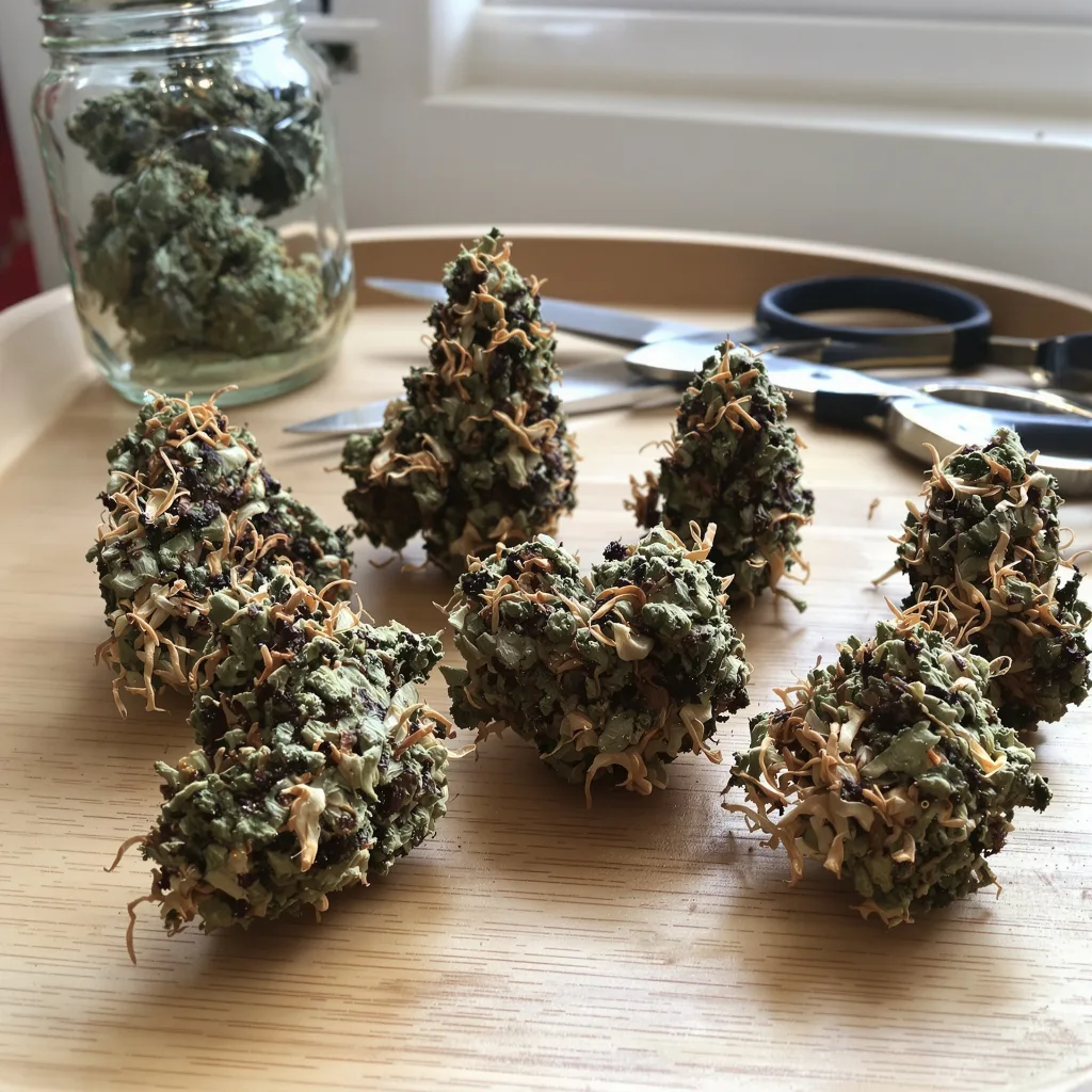 Athabasca 88% indica / 12% sativa — flor con tricomas visibles