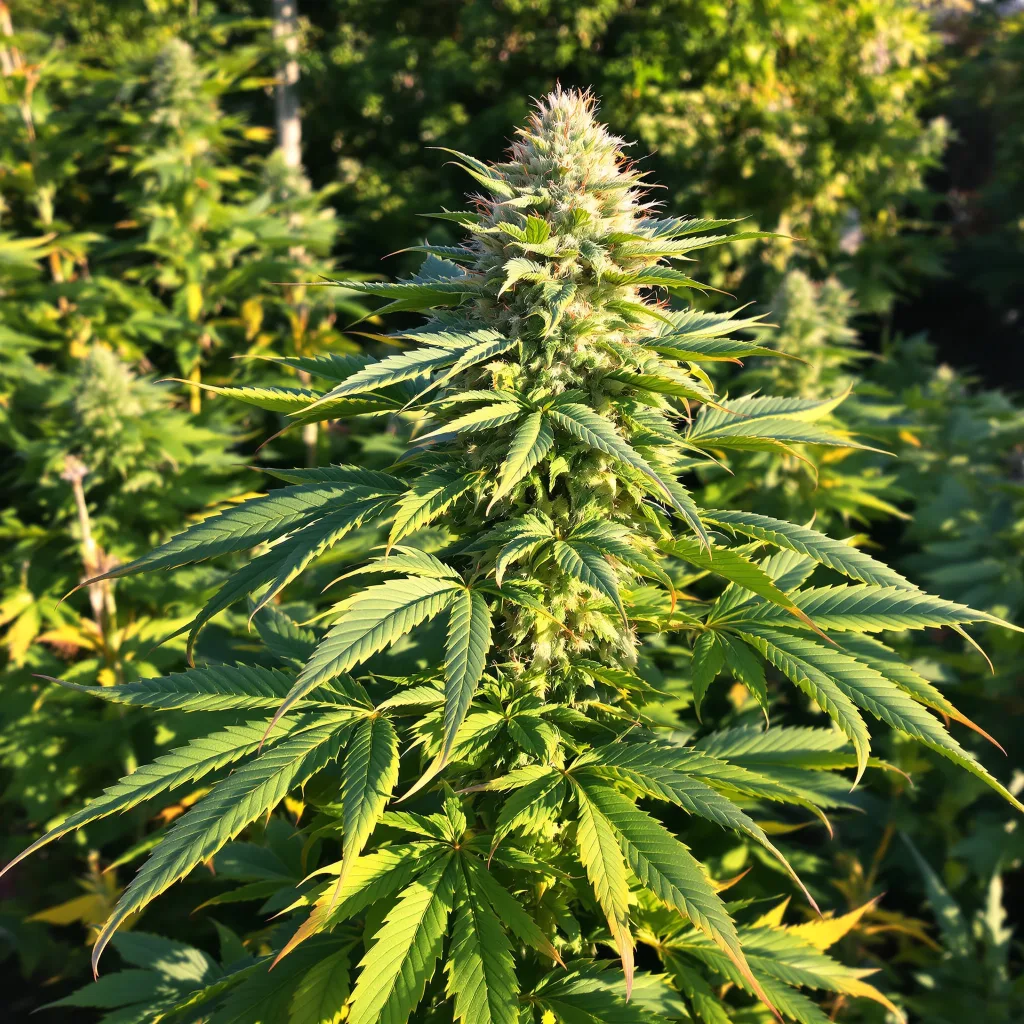 Athabasca 88% indica / 12% sativa — flor con tricomas visibles