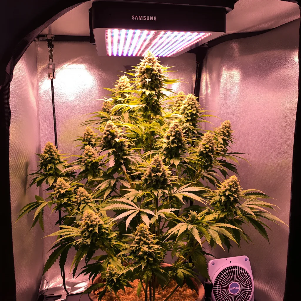 Planta de cannabis Aurora Borealis en fase de floración — 120-180 cm feminizada