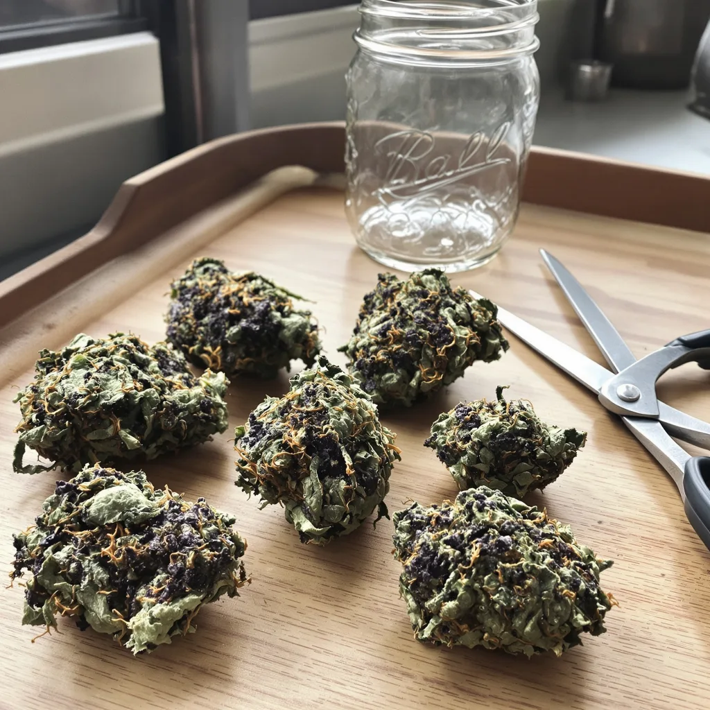Avalon 79% indica / 21% sativa — flor con tricomas visibles