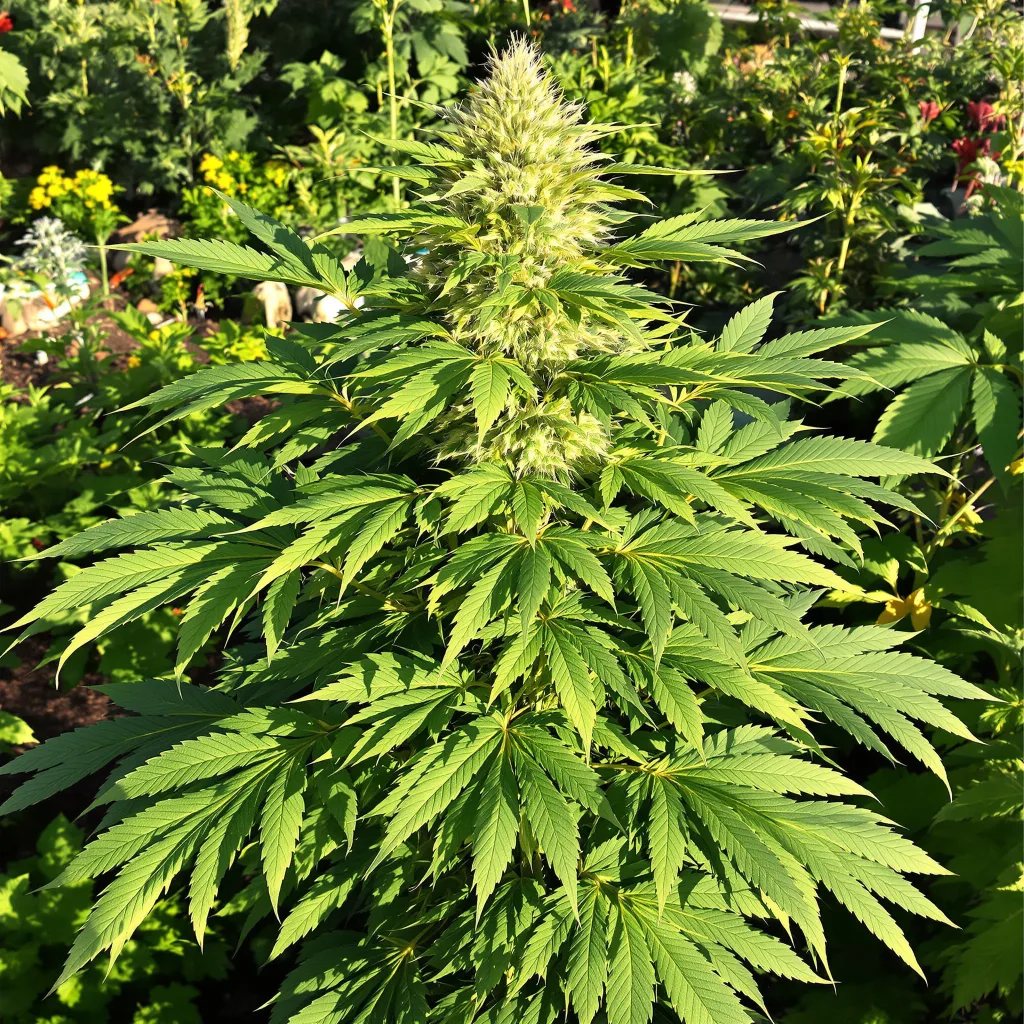 Ayahuasca Purple 73% indica / 27% sativa — flor con tricomas visibles