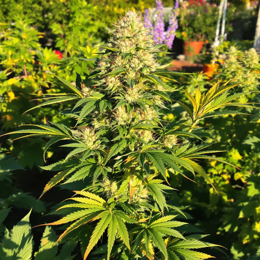 B-52 65% indica / 35% sativa — flor con tricomas visibles