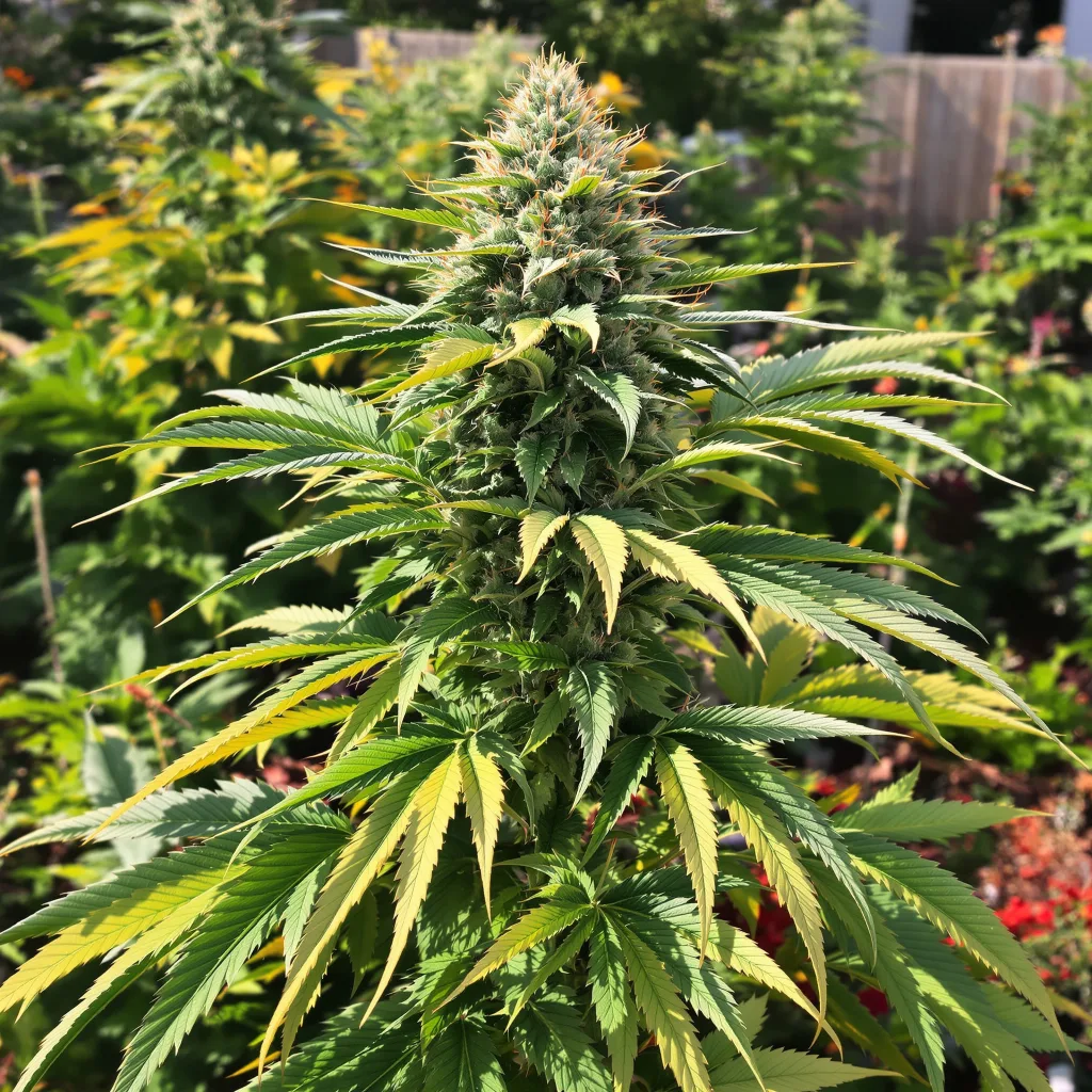 Badazz Cheese 79% indica / 21% sativa — flor con tricomas visibles