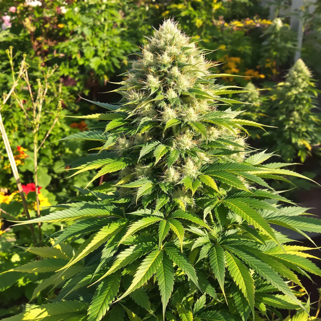 Badazz Rolex 77% indica / 23% sativa — flor con tricomas visibles