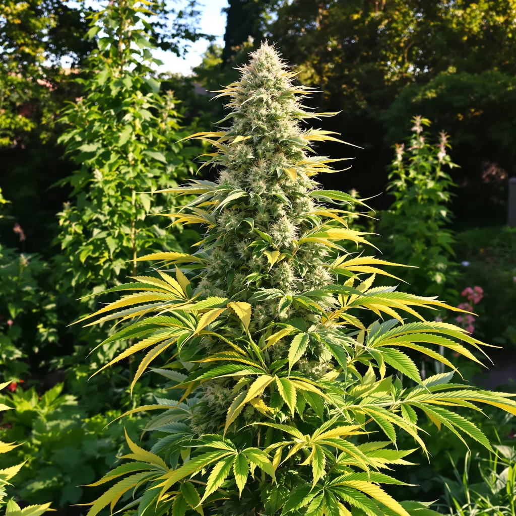Baked Alaska 54% indica / 46% sativa — flor con tricomas visibles