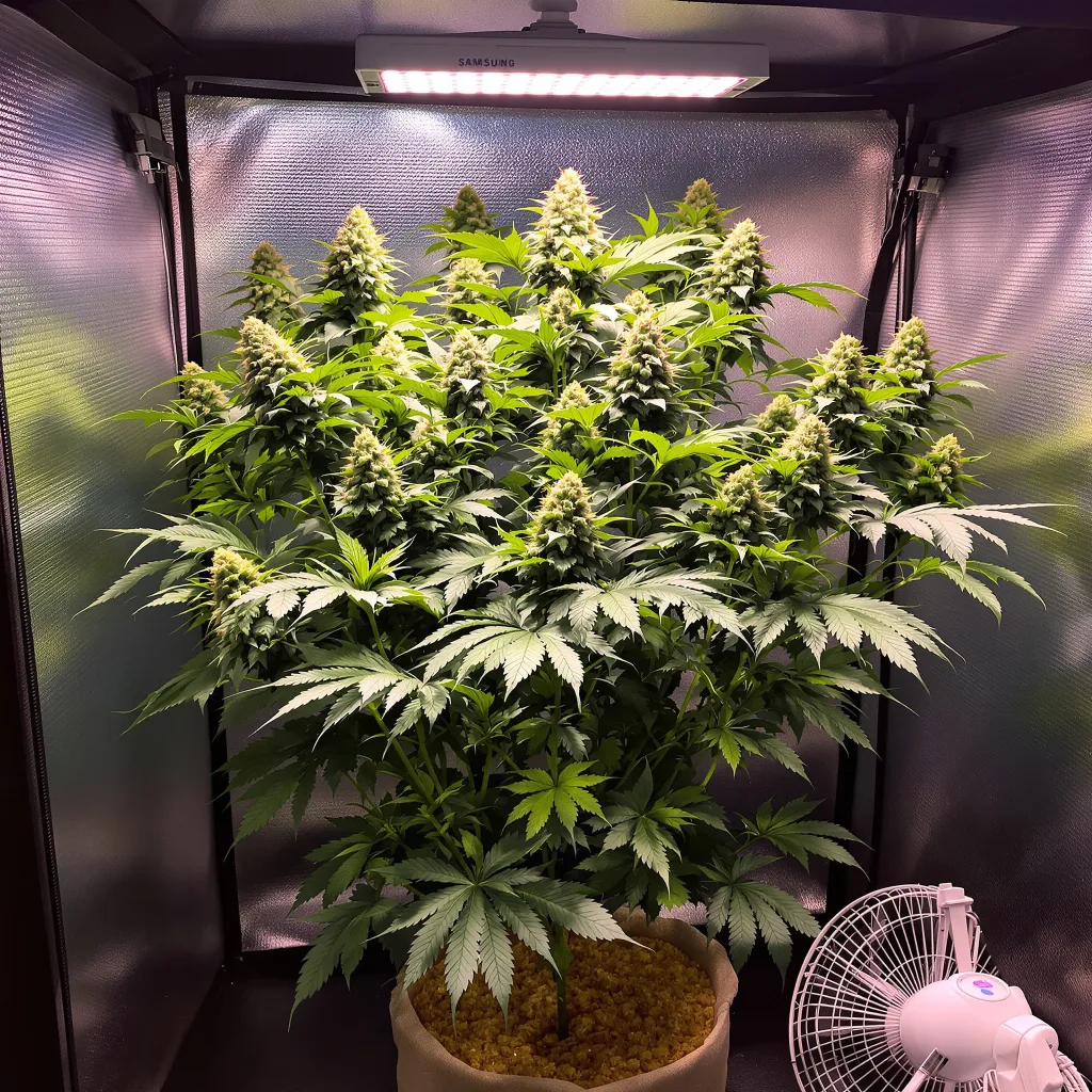 Planta de cannabis Baked Apple en fase de floración — 90-130 cm feminizada