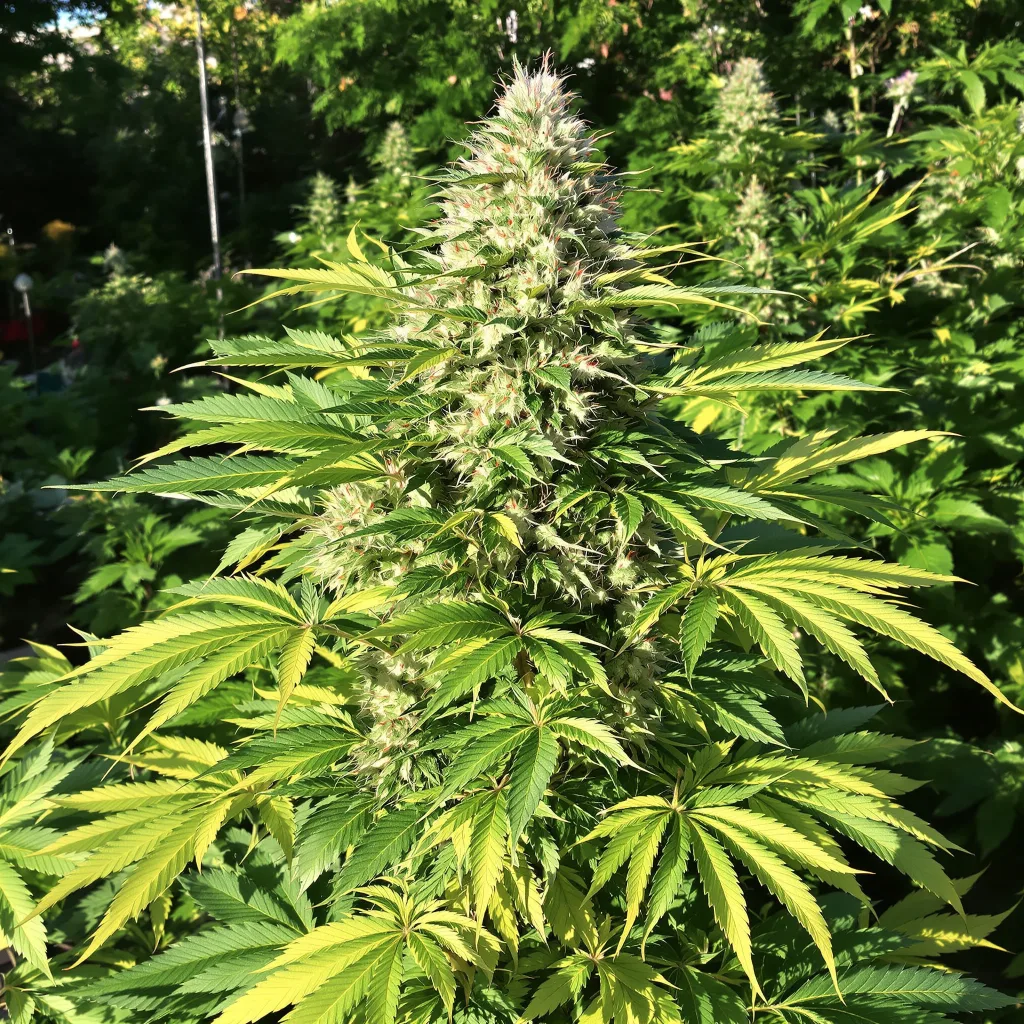 Baked Apple 87% indica / 13% sativa — flor con tricomas visibles