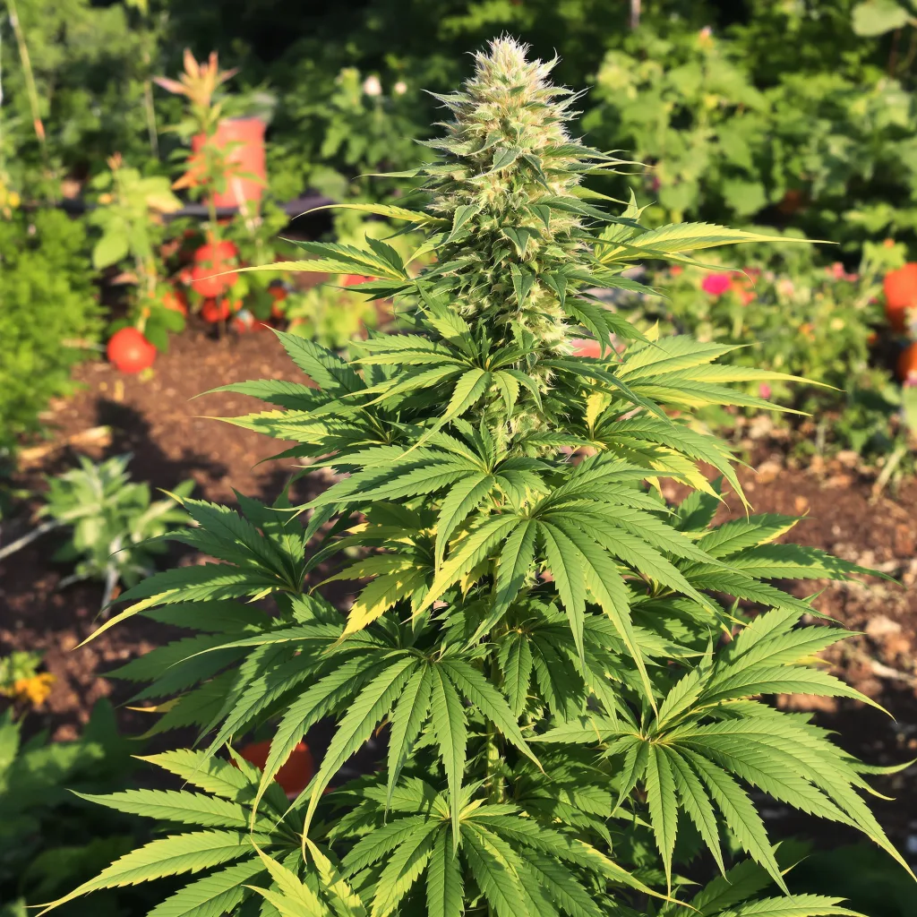Banana Candy 67% indica / 33% sativa — flor con tricomas visibles