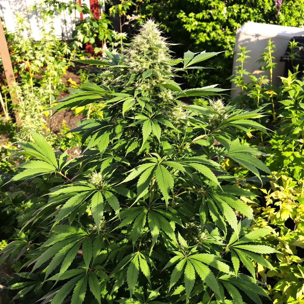 Banana Cream OG 73% indica / 27% sativa — flor con tricomas visibles