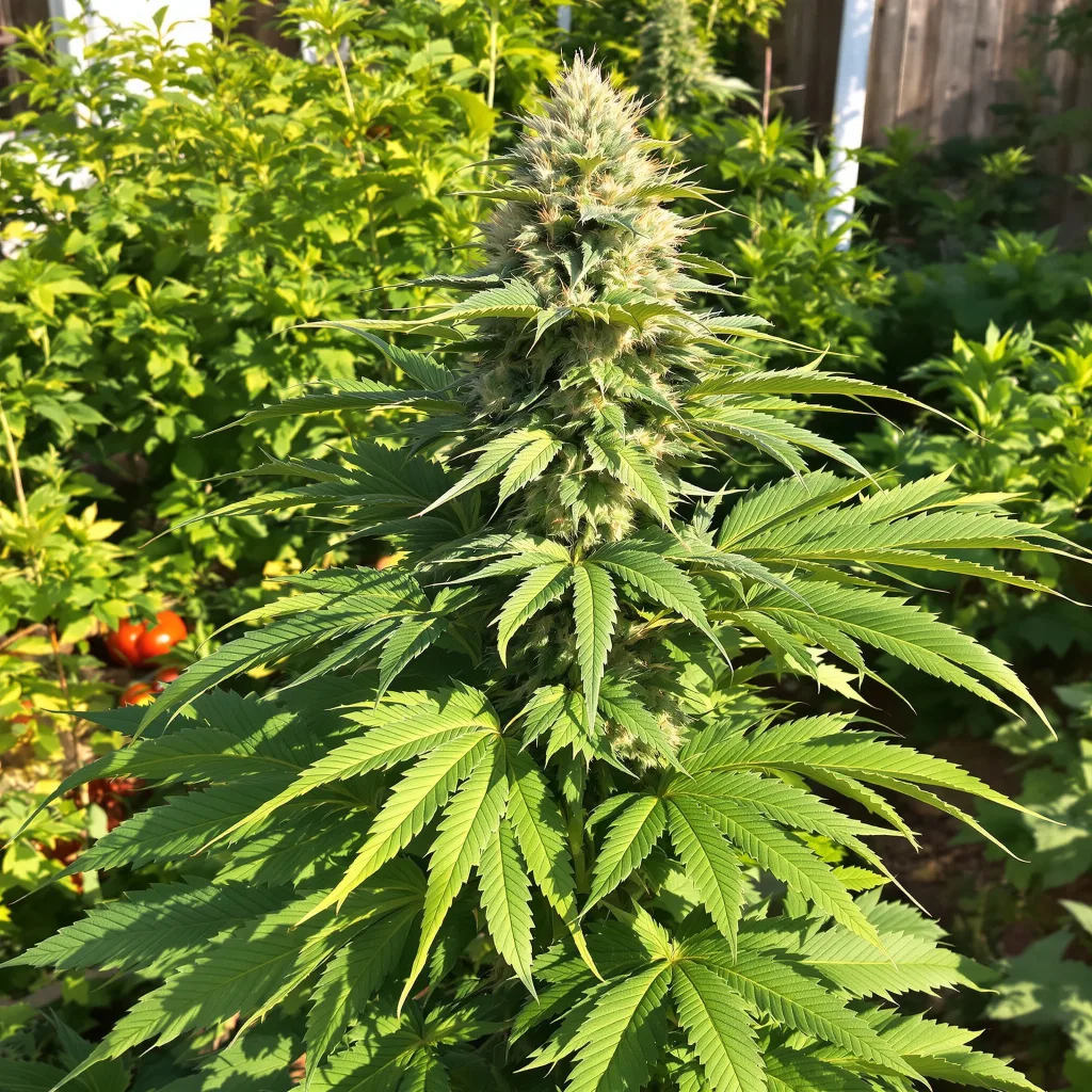Banana Daddy 80% indica / 20% sativa — flor con tricomas visibles
