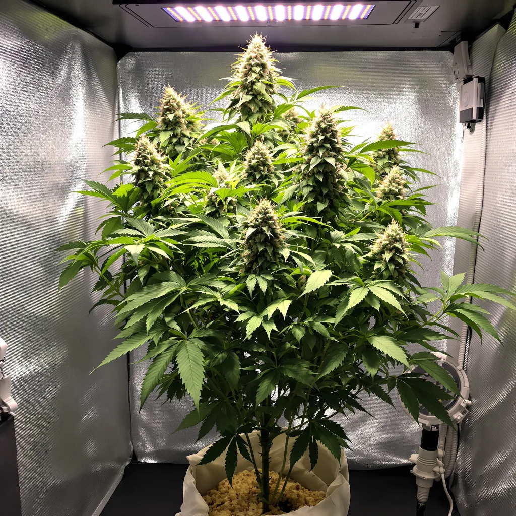 Planta de cannabis Banana Kush en fase de floración — 90-130 cm feminizada