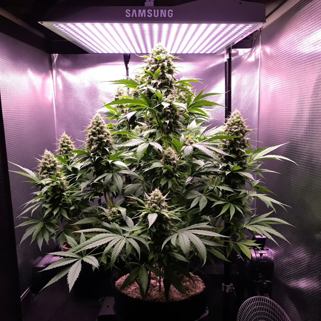 Planta de cannabis Banana OG en fase de floración — 60-100 cm autofloración